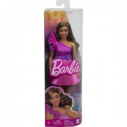 MATTEL BARBIE FASHIONISTAS ΣΓΟΥΡΟ ΜΑΛΛΙ ΡΟΖ ΦΟΡΕΜΑ FBR37 / HRH22