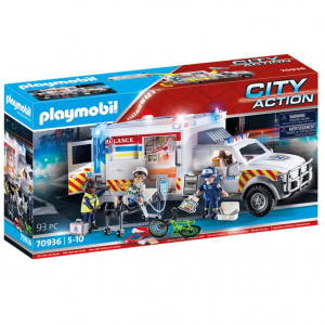 PLAYMOBIL CITY ACTION - AMBULANCE : ΟΧΗΜΑ ΠΡΩΤΩΝ ΒΟΗΘΕΙΩΝ 70936
