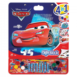 AS COMPANY GIGA BLOCK ΣΕΤ ΖΩΓΡΑΦΙΚΗΣ DISNEY CARS 4 ΣΕ 1 1023-62738