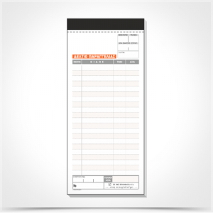 ΤΥΠΟΤΡΑΣΤ ΔΕΛΤΙΟ ΠΑΡΑΓΓΕΛΙΑΣ ΕΣΤΙΑΤΟΡΙΟΥ 50x3 8x17 251Α