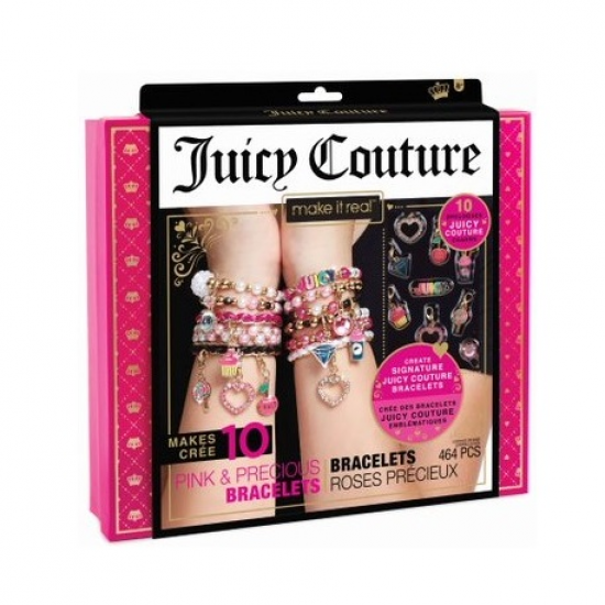 MAKE IT REAL JUICY COUTURE PINK AND PRECIOUS BRACELETS 4408