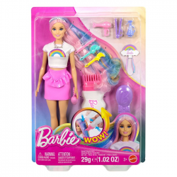 MATTEL BARBIE ΚΟΥΚΛΑ ΠΟΛΥΧΡΩΜΑ ΜΑΛΛΙΑ ΜΕ ΓΚΛΙΤΕΡ JJP07 / JJP06