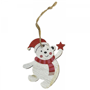 ΧΡΙΣΤΟΥΓΕΝΝΙΑΤΙΚΟ ΣΤΟΛΙΔΙ ΞΥΛΙΝΟ ΑΡΚΟΥΔΑΚΙ XMAS 7cm 93-3155