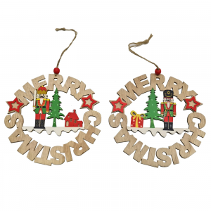 ΧΡΙΣΤΟΥΓΕΝΝΙΑΤΙΚΟ ΣΤΕΦΑΝΙ ΞΥΛΙΝΟ ΚΑΡΥΟΘΡΑΥΣΤΗΣ Φ14,5cm 93-2933