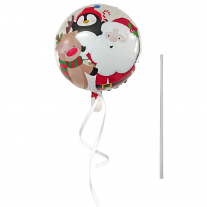 ΧΡΙΣΤΟΥΓΕΝΝΙΑΤΙΚΟ ΜΠΑΛΟΝΙ FOIL ΑΓΙΟΣ ΒΑΣΙΛΗΣ ΦΙΓΟΥΡΑ ΜΠΑΛΟΝΙ 45x45CM 93-2733