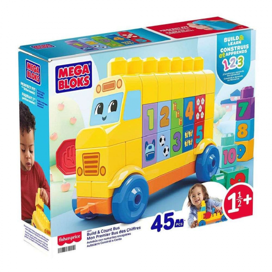 FISHER PRICE MEGA BLOCKS ΤΟΥΒΛΑΚΙΑ - ΣΧΟΛΙΚΟ ΛΕΩΦΟΡΕΙΟ ΜΕΑΡΙΘΜΟΥΣ 45 ΤΕΜ. JKG34