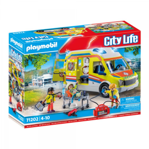 PLAYMOBIL CITY LIFE - ΑΣΘΕΝΟΦΟΡΟ ΜΕ ΔΙΑΣΩΣΤΕΣ 71202