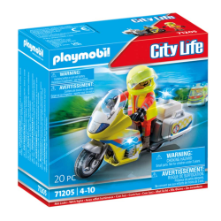 PLAYMOBIL CITY LIFE - ΔΙΑΣΩΣΤΗΣ ΜΕ ΜΟΤΟΣΙΚΛΕΤΑ 71205