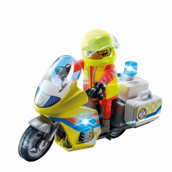 PLAYMOBIL CITY LIFE - ΔΙΑΣΩΣΤΗΣ ΜΕ ΜΟΤΟΣΙΚΛΕΤΑ 71205