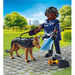 PLAYMOBIL SPECIAL PLUS - ΑΣΤΥΝΟΜΙΚΟΣ ΜΕ ΣΚΥΛΟ ΑΝΙΧΝΕΥΤΗ 71162