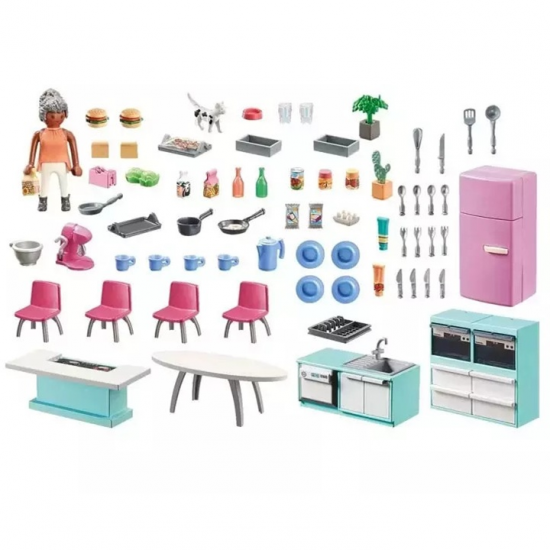 PLAYMOBIL MY LIFE - ΜΟΝΤΕΡΝΑ ΚΟΥΖΙΝΑ ΜΕ ΤΡΑΠΕΖΑΡΙΑ 71608