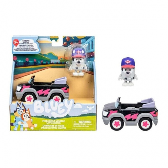 GIOCHI PREZIOSI BLUEY OXHMATA PIZZA GIRLS VEHICLE WITH MUFFIN BLYA7000
