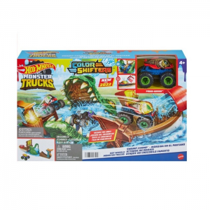 MATTEL HOT WHEELS MONSTER TRUCK ΧΡΩΜΟΚΕΡΑΥΝΟΙ ΜΕ ΚΡΟΚΟΔΕΚΟ HGV14