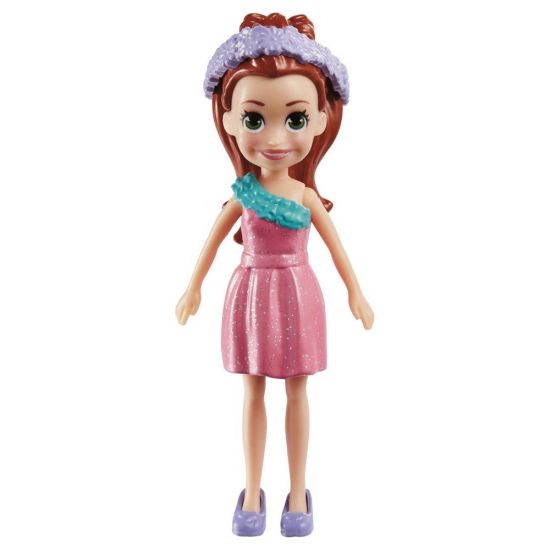 MATTEL POLLY POCKET ΚΟΥΚΛΑ ΜΕ 3 ΣΕΤ ΜΟΔΑΣ ΚΟΚΚΙΝΑ ΜΑΛΛΙΑ HNF50 / HKV82