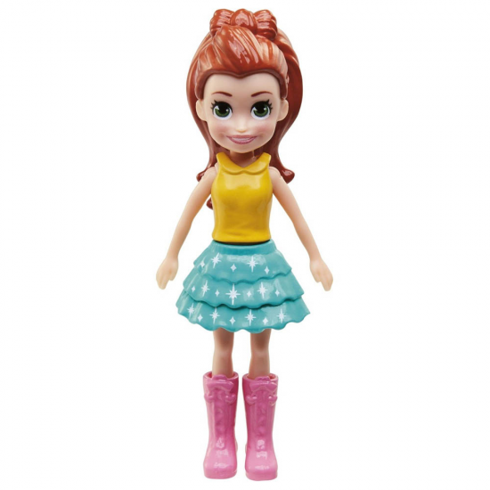 MATTEL POLLY POCKET ΚΟΥΚΛΑ ΜΕ 3 ΣΕΤ ΜΟΔΑΣ ΚΟΚΚΙΝΑ ΜΑΛΛΙΑ HNF50 / HKV82