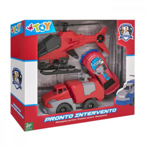 W' TOY ΟΧΗΜΑΤΑ ΕΚΤΑΚΤΗΣ ΑΝΑΓΚΗΣ ΠΥΡΟΣΒΕΣΤΙΚΗ ΣΕΤ 3 ΤΕΜΑΧΙΑ ΚΟΚΚΙΝΟ 416517