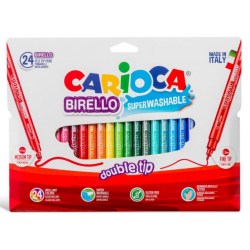 CARIOCA ΜΑΡΚΑΔΟΡΟΙ BIRELLO ΔΙΠΛΗΣ ΟΨΗΣ 24 ΧΡΩΜΑΤΩΝ