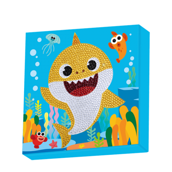 DIAMOMD DOTZ ΚΑΤΑΣΚΕΥΗ ΨΗΦΙΔΩΤΟ BOX 28x28cm BIG DOTZBOX BABY SHARK BDBX.006