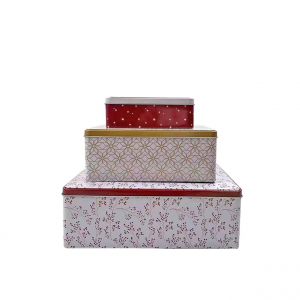 ΧΡΙΣΤΟΥΓΕΝΝΙΑΤΙΚΑ ΚΟΥΤΙΑ ΜΕΤΑΛΛΙΚΑ ΣΕΤ=3ΤΕΜ ΟΡΘΟΓΩΝΙΑ 26Χ18Χ9ΕΚ. / 20Χ14Χ8ΕΚ. / 15Χ10Χ4ΕΚ. 93-3037