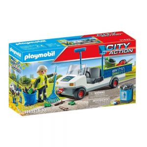 PLAYMOBIL CITY LIFE - ΗΛΕΚΤΡΙΚΟ ΟΧΗΜΑ ΟΔΟΚΑΘΑΡΙΣΤΗ 71433
