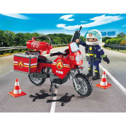 PLAYMOBIL ACTION HEROES - ΠΥΡΟΣΒΕΣΤΗΣ ΜΕ ΜΟΤΟΣΙΚΛΕΤΑ 71466