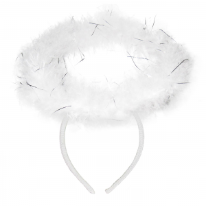 ΑΠΟΚΡΙΑΤΙΚΗ ΣΤΕΚΑ ΛΕΥΚΗ ΑΓΓΕΛΟΥ 16cm Υ=20cm 3-994