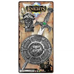 ΣΕΤ ΙΠΠΟΤΗ ΜΕ ΣΠΑΘΙ, ΑΣΠΙΔΑ, ΠΕΡΙΚΑΡΠΙΟ 55x25cm 3-2403