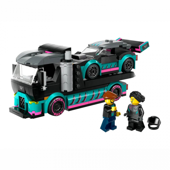 LEGO ΠΑΙΧΝΙΔΟΛΑΜΠΑΔΑ CITY RACE CAR AND CAR CARRIER TRUCK 60406
