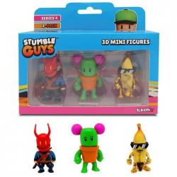 JUST TOYS STUMBLE GUYS 3D MINI FIGURES SERIES 4 ΣΕΤ 3 ΦΙΓΟΥΡΕΣ 40003