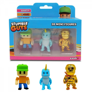 JUST TOYS STUMBLE GUYS 3D MINI FIGURES SERIES 4 ΣΕΤ 3 ΦΙΓΟΥΡΕΣ 40003