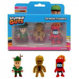 JUST TOYS STUMBLE GUYS 3D MINI FIGURES SERIES 4 ΣΕΤ 3 ΦΙΓΟΥΡΕΣ 40003