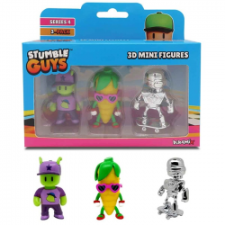 JUST TOYS STUMBLE GUYS 3D MINI FIGURES SERIES 4 ΣΕΤ 3 ΦΙΓΟΥΡΕΣ 40003