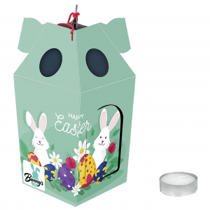 ΠΑΣΧΑΛΙΝΟ ΦΑΝΑΡΑΚΙ ΜΕ ΡΕΣΩ ΛΑΓΟΥΔΑΚΙΑ 21X9,5CM 73-1854