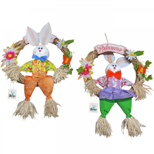 ΠΑΣΧΑΛΙΝΟ ΣΤΕΦΑΝΙ ΜΕ ΑΧΥΡΕΝΙΟ ΛΑΓΟ Φ30m (ΚΟΥΚΛΑ 40cm) 73-1362