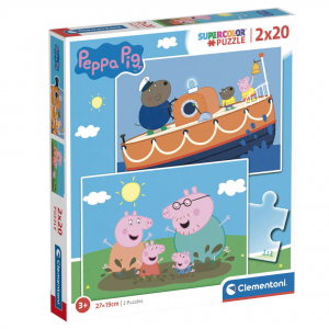 CLEMENTONI PUZZLE 2Χ20 ΤΕΜ SUPER COLOR PEPPA PIG 88227 / 24797