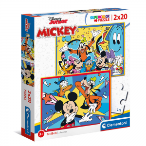 CLEMENTONI PUZZLE 2Χ20 ΤΕΜ SUPER COLOR DISNEY JUNIOR MICKEY 88227 / 24791