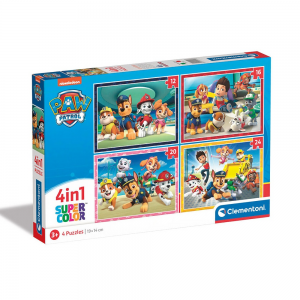 CLEMENTONI 4 IN 1 PUZZLE 12-16-20-24 ΤΕΜ SUPER COLOR PAW PATROL 87427 / 21513
