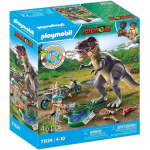PLAYMOBIL DINOS - T-REX ΚΑΙ ΕΞΕΡΕΥΝΗΤΗΣ ΜΕ ΜΟΤΟΣΙΚΛΕΤΑ 71524