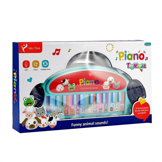 PIANO FUNNY ANIMAL SOUNDS ΜΠΛΕ 35X20X5CM 76-147