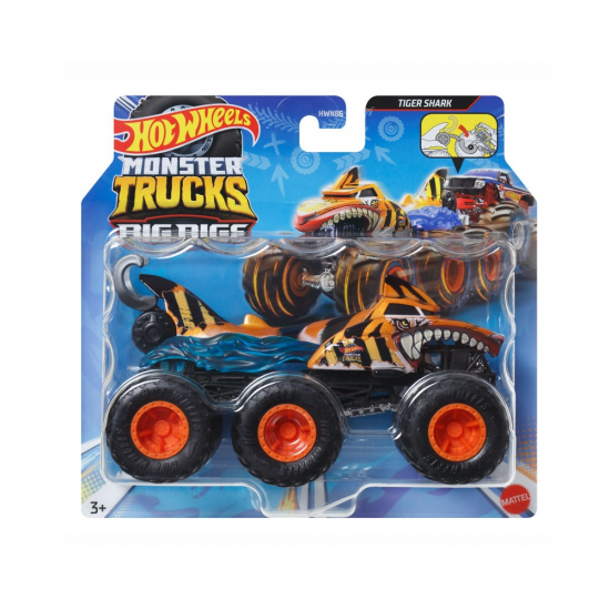 MATTEL HOT WHEELS - MONSTER TRUCK BIG BIGS - TIGER SHARK HWN86 / HWN88