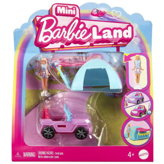 MATTEL BARBIE MINI BARBIELAND ΚΟΥΚΛΑ ΜΕ ΟΧΗΜΑ HYF38 / HYF42