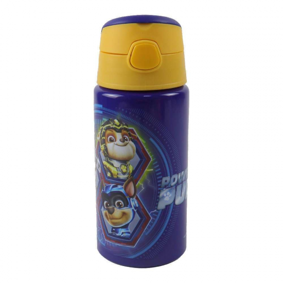 GIM ΠΑΓΟΥΡΙ ΑΛΟΥΜΙΝΙΟΥ ΜΕ ΚΑΛΑΜΑΚΙ FLIP PAW PATROL MIGHTY MOVIE 500ML 555-23248