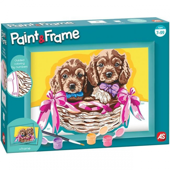 AS COMPANY PAINT AND FRAME ΖΩΓΡΑΦΙΖΩ ΜΕ ΑΡΙΘΜΟΥΣ ADORABLE PUPPIES 1038-41019