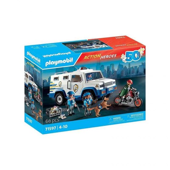 PLAYMOBIL 50 ΧΡΟΝΙΑ ACTION HEROE ΟΧΗΜΑ ΧΡΗΜΑΤΟΑΠΟΣΤΟΛΗΣ 71597