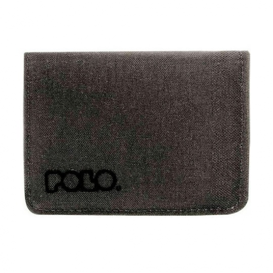 POLO ΠΟΡΤΟΦΟΛΙ RFID SMALL ΜΑΥΡΟ ΓΚΡΙ 9-38-013-00