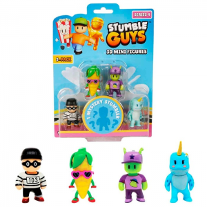 JUST TOYS STUMBLE GUYS 3D MINI FIGURES SERIES 4 ΣΕΤ 5 ΦΙΓΟΥΡΕΣ 40005