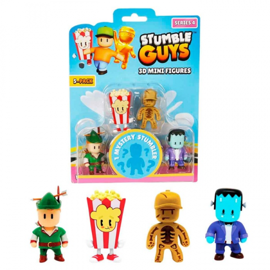 JUST TOYS STUMBLE GUYS 3D MINI FIGURES SERIES 4 ΣΕΤ 5 ΦΙΓΟΥΡΕΣ 40005