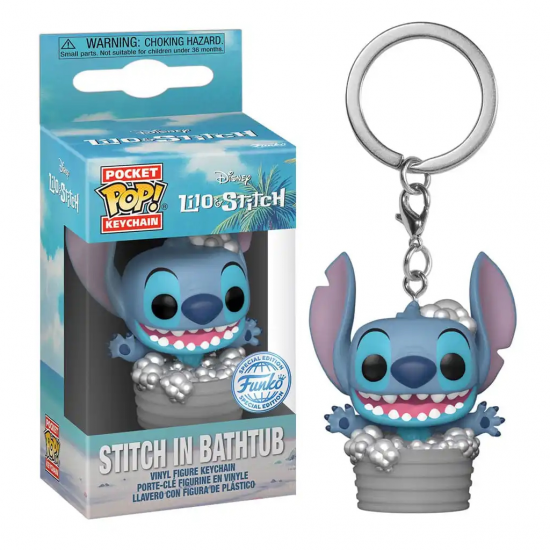 FUNKO POP KEYCHAIN : ΜΠΡΕΛΟΚ DISNEY LOLI AND STITCH - STITSCH IN BATHTUB 688895