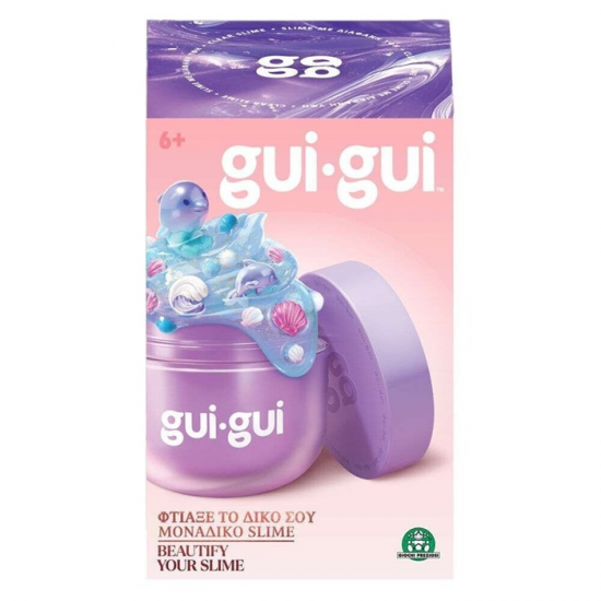 GIOCHI PREZIOSI GUI-GUI SLIME ΒΑΖΑΚΙ ΜΕ ΑΡΩΜΑΤΙΚΗ ΧΛΑΠΑΤΣΑ ΔΙΑΦΑΝΕΣ ΚΑΙ ΦΙΓΟΥΡΑ ΜΩΒ GUG03000