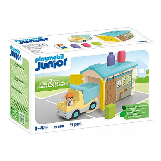 PLAYMOBIL JUNIOR - ΦΟΡΤΗΓΟ ΜΕ ΓΚΑΡΑΖ 71686